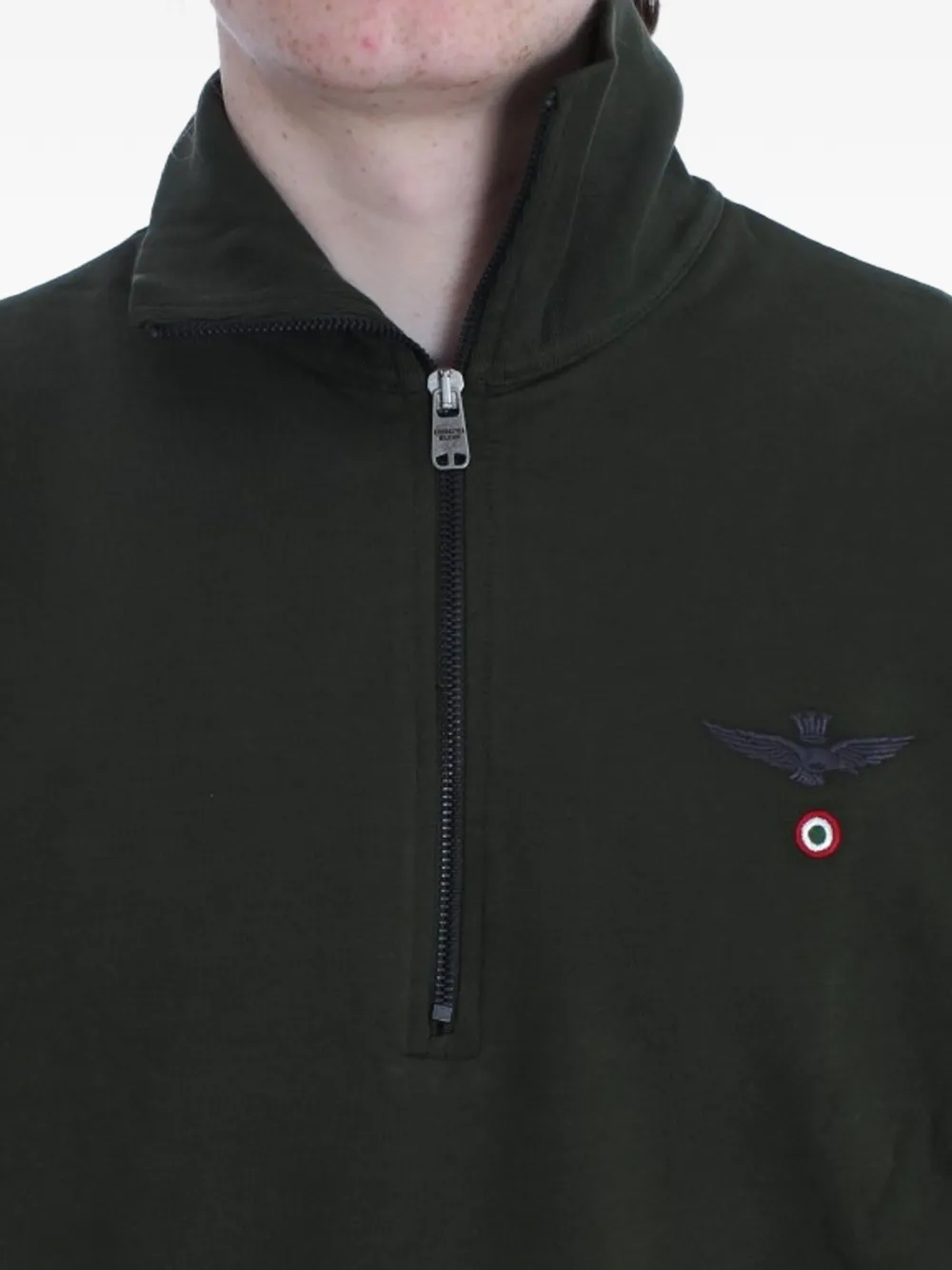 Aeronautica Militare Sweater met geborduurd logo Groen