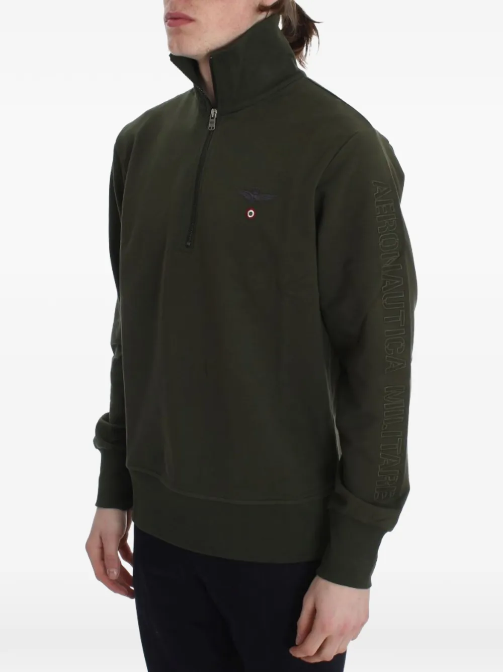 Aeronautica Militare Sweater met geborduurd logo Groen