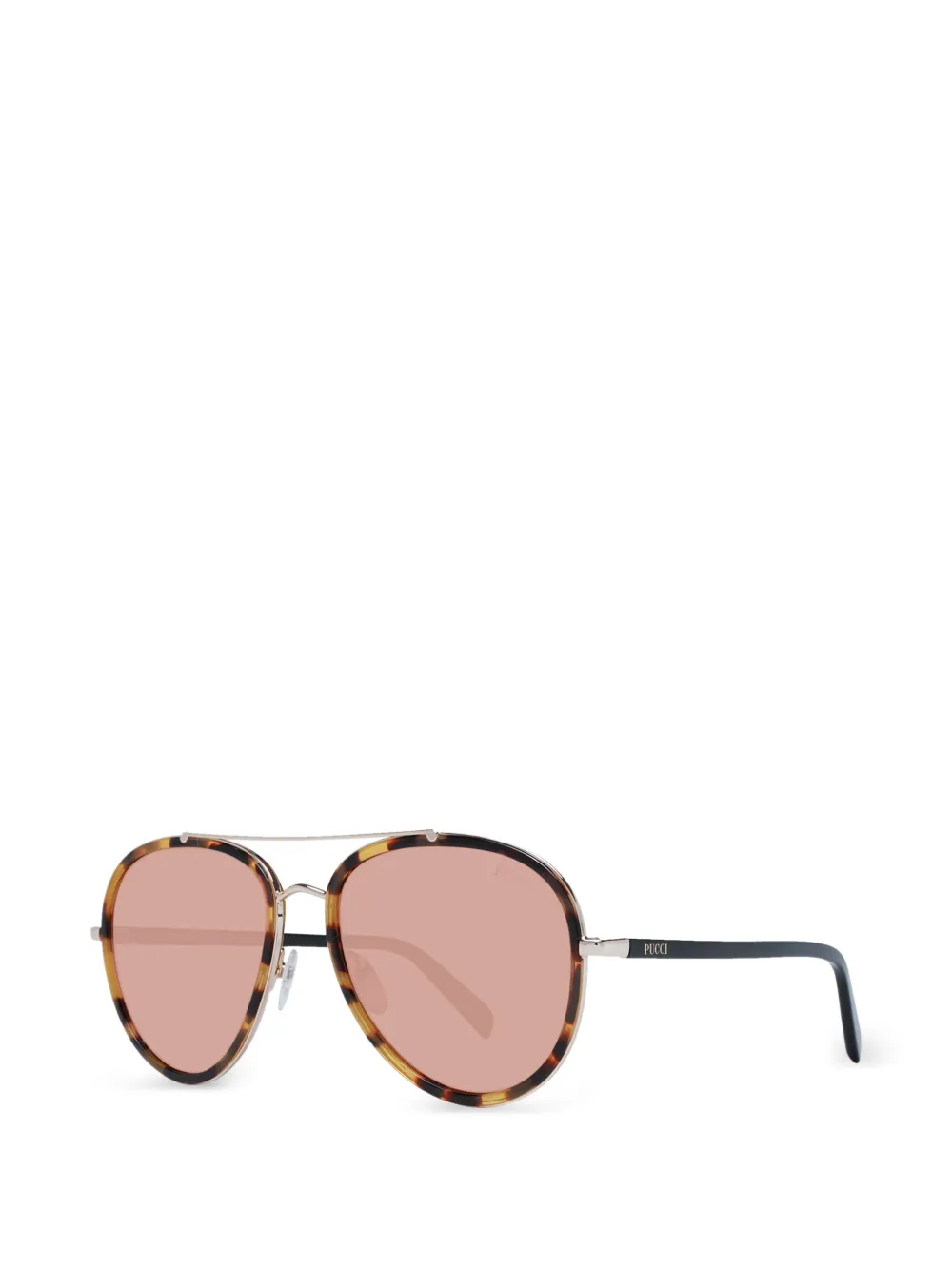 PUCCI EP0185 zonnebril met schildpadschild-effect Bruin