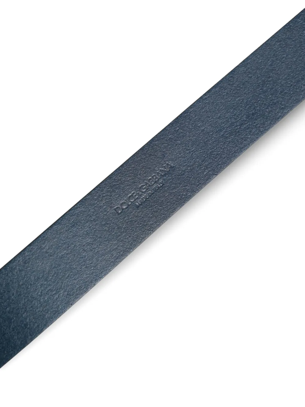 Dolce & Gabbana Leren riem met logoplakkaat Blauw