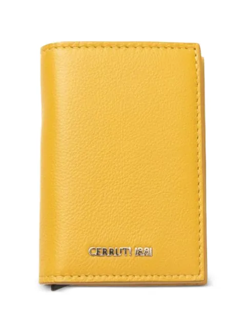 Cerruti 1881 logo-plaque pebbled card holder