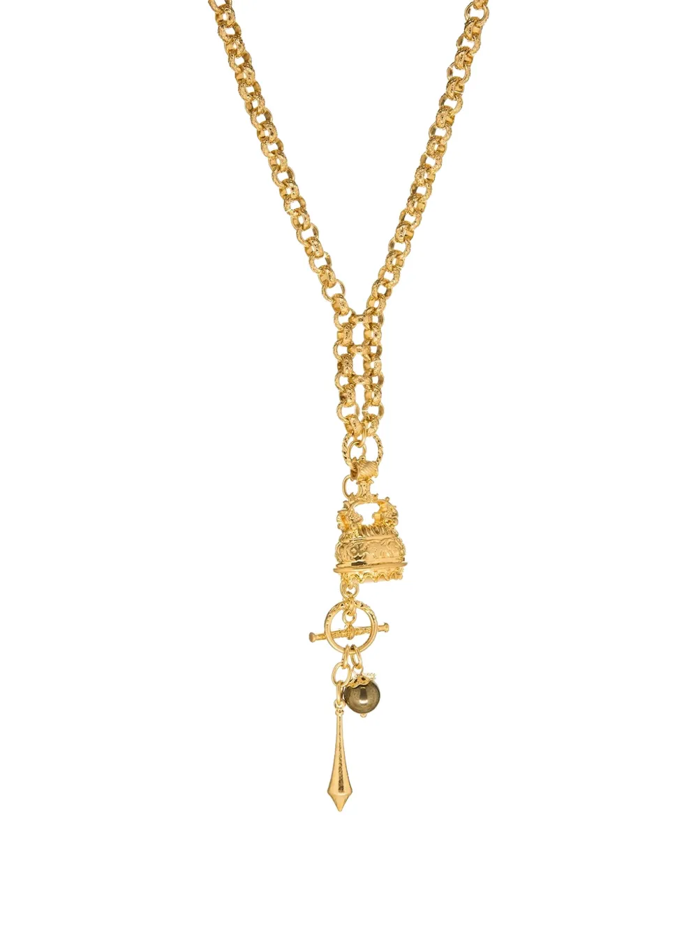 Marlyn Schiff Suzan charm-detail necklace - Oro
