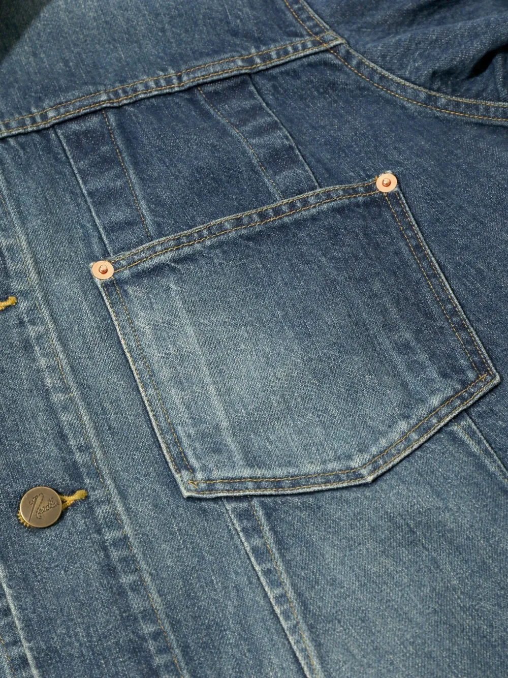 Needles Denim jack Blauw