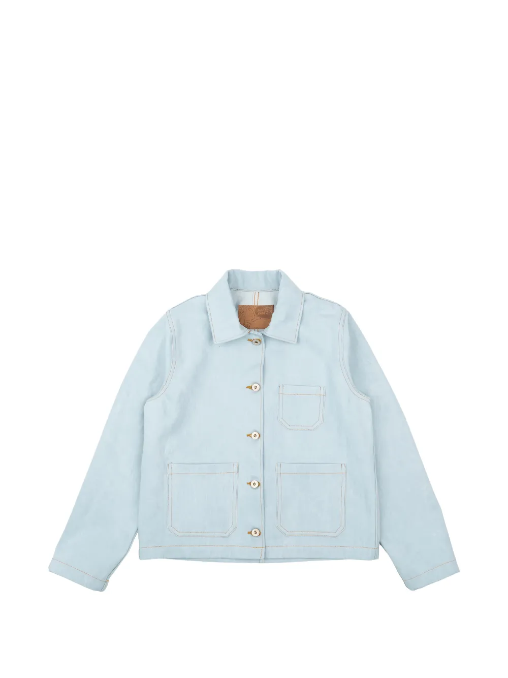 Naked and Famous Gracie patch-pocket denim jacket - Blu