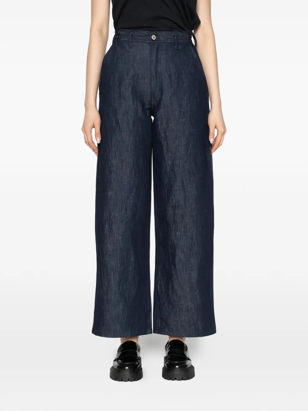Naked and Famous Maudie wild west wide-leg jeans - Blu