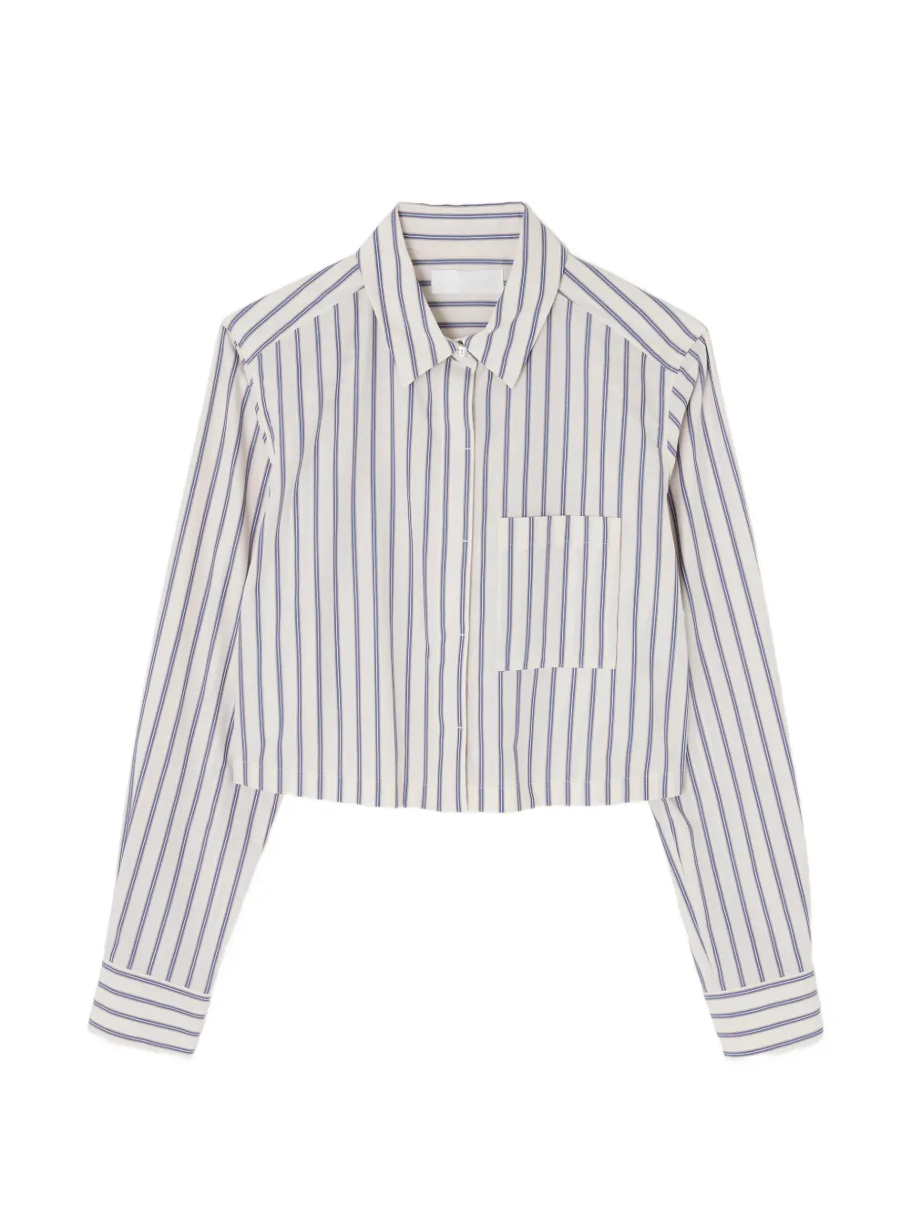 Moussy Vintage striped cropped shirt - Bianco