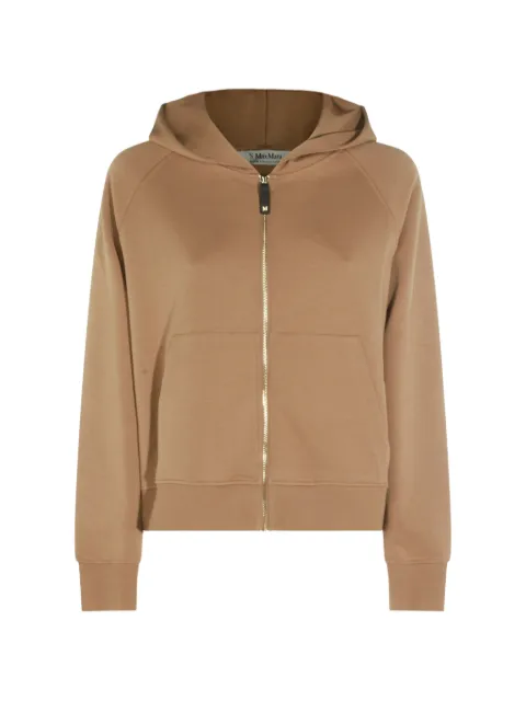 'S Max Mara logo-embroidered zip-up hoodie
