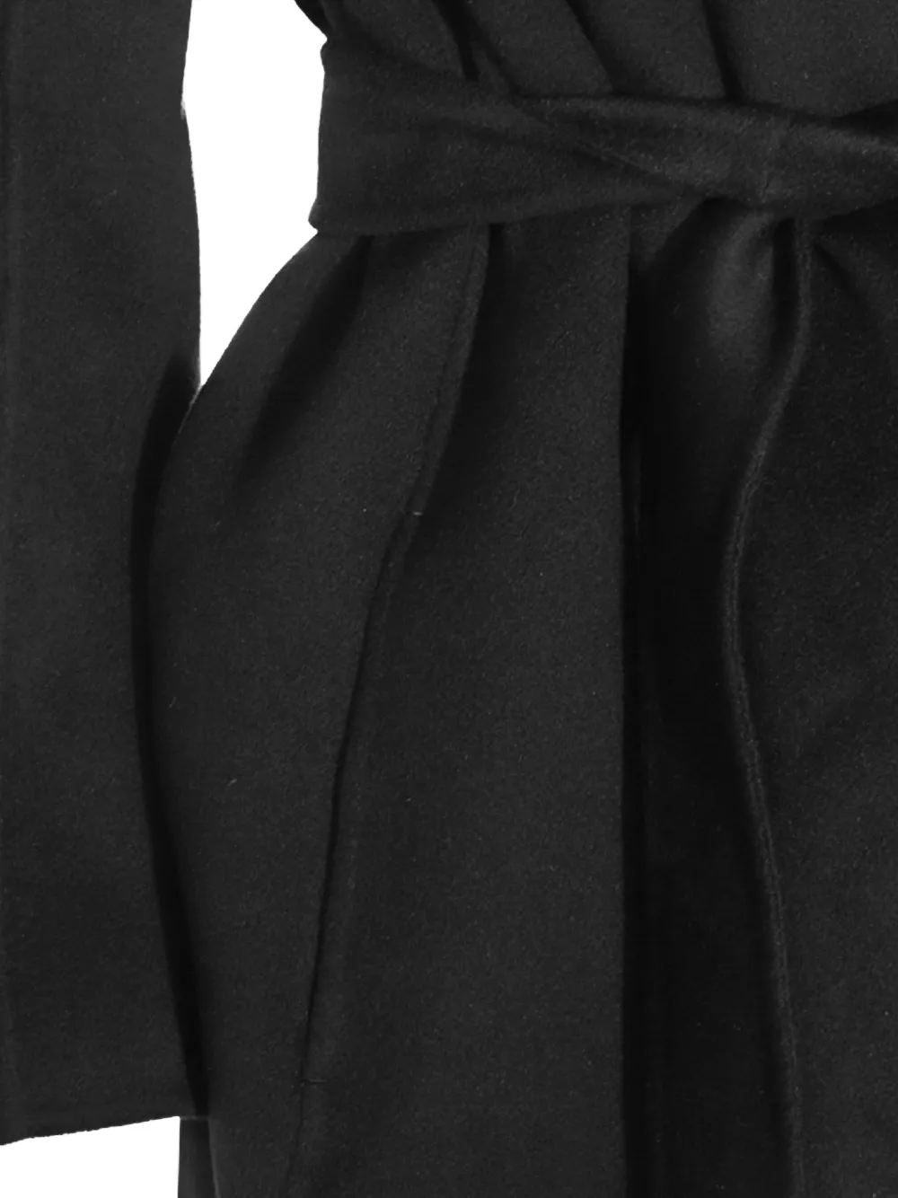 'S Max Mara Jas met sjaalrevers en ceintuur Zwart