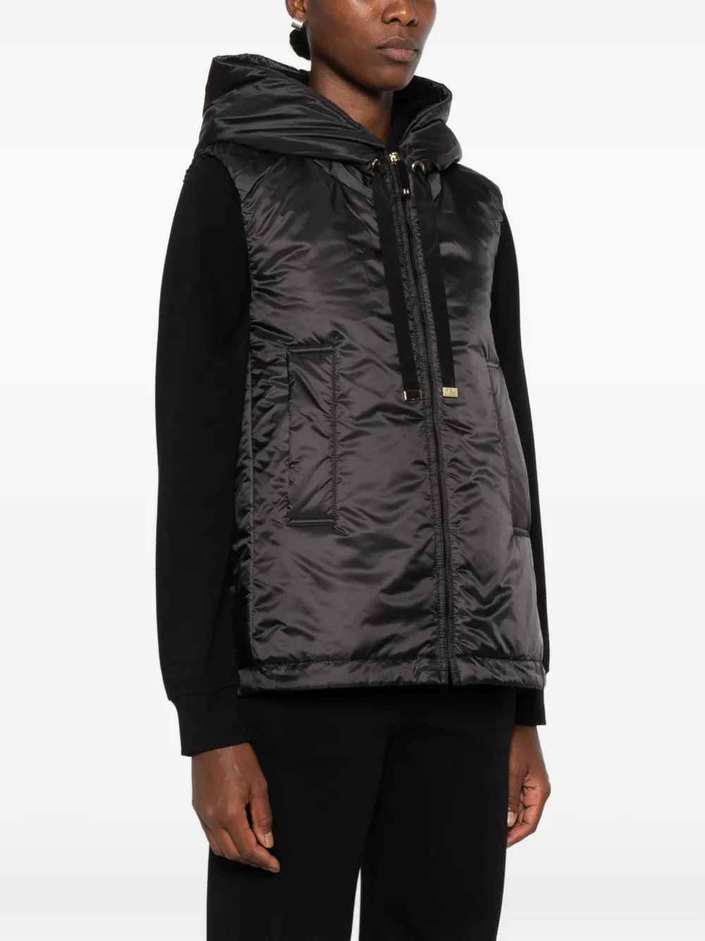 Max Mara Bodywarmer met capuchon Zwart