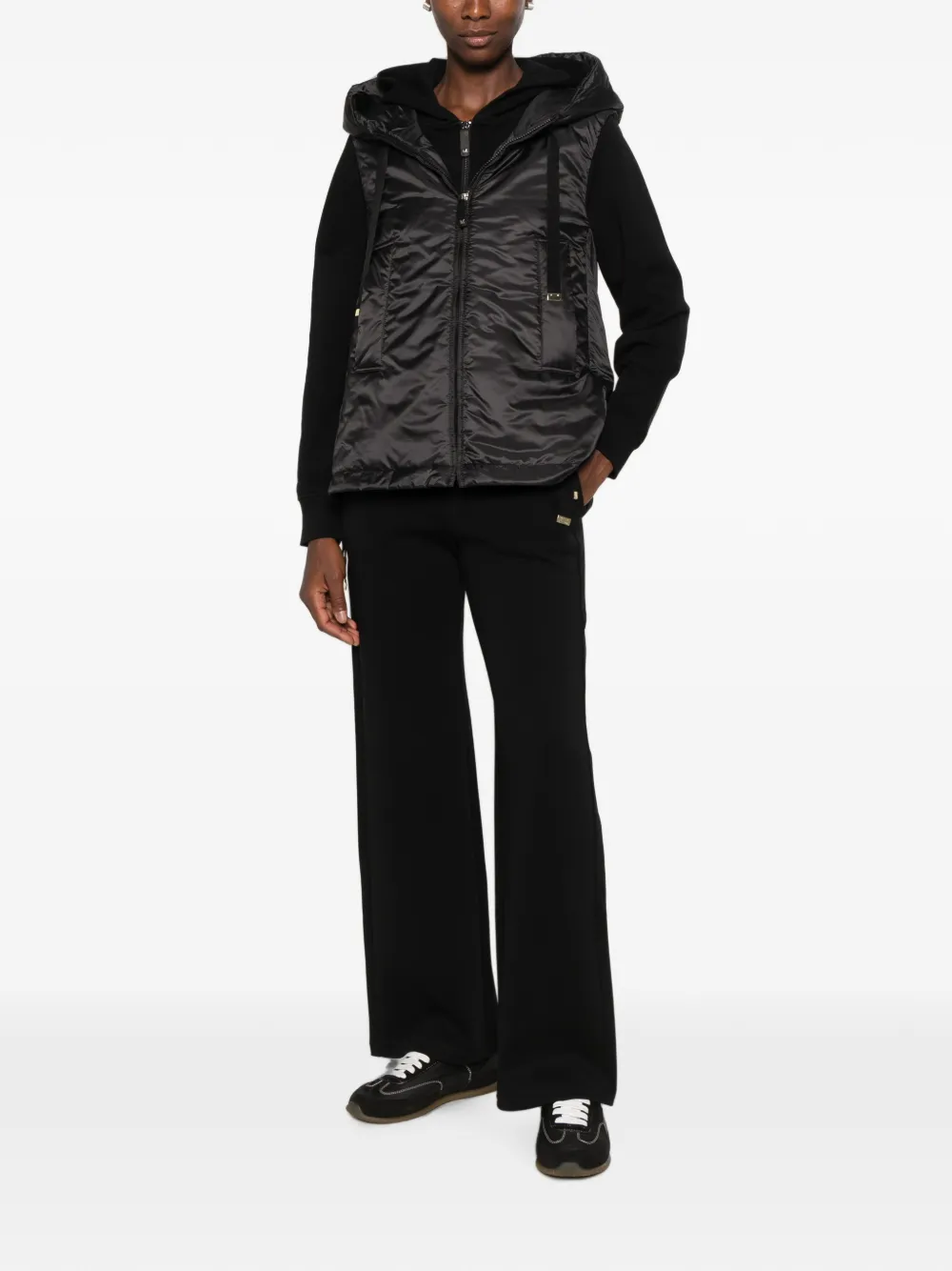 Max Mara Bodywarmer met capuchon Zwart