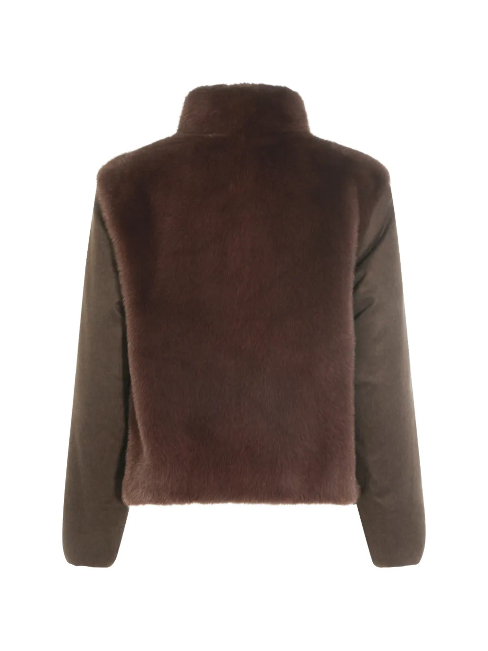  Herno Faux-fur Panelled Jacket - Marrone 