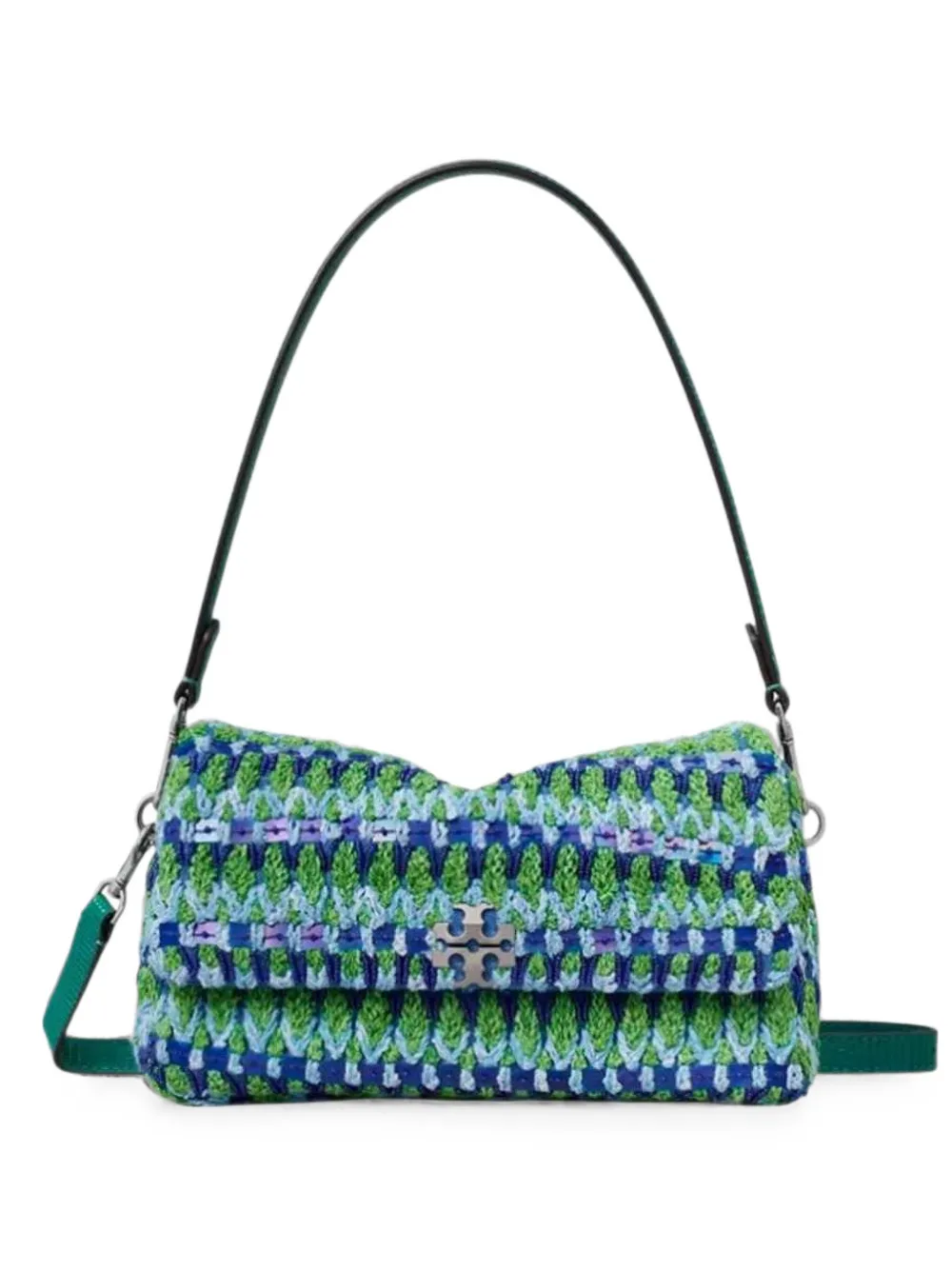 Tory Burch Charlie beaded shoulder bag - Verde