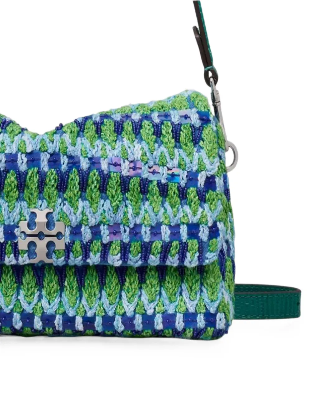 Tory Burch Charlie schoudertas met kralen Groen