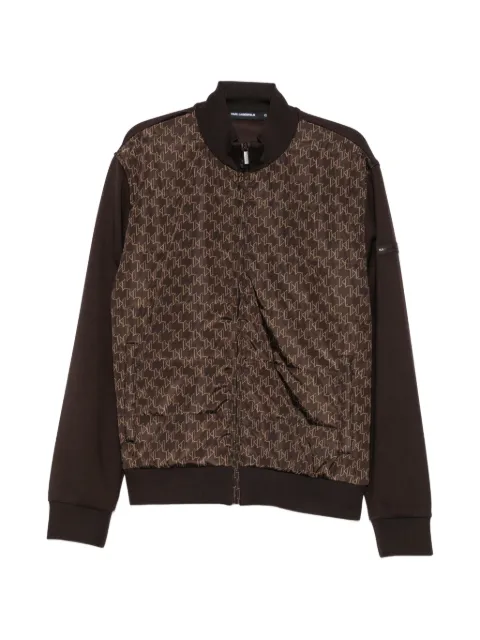 Karl Lagerfeld monogram-print zip-up bomber jacket