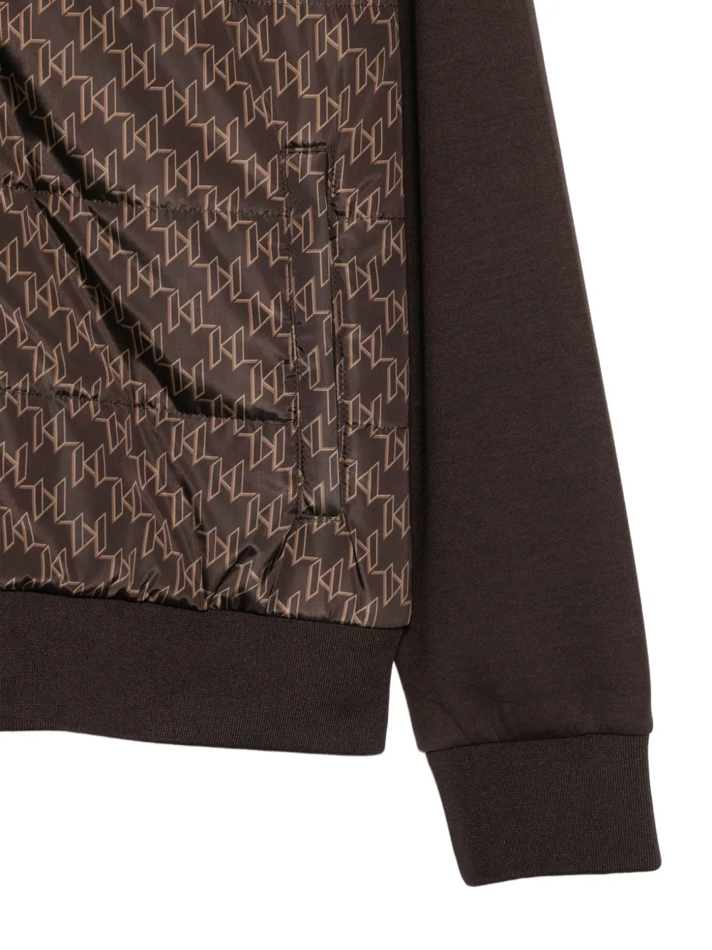 Karl Lagerfeld Bomberjack met capuchon Bruin