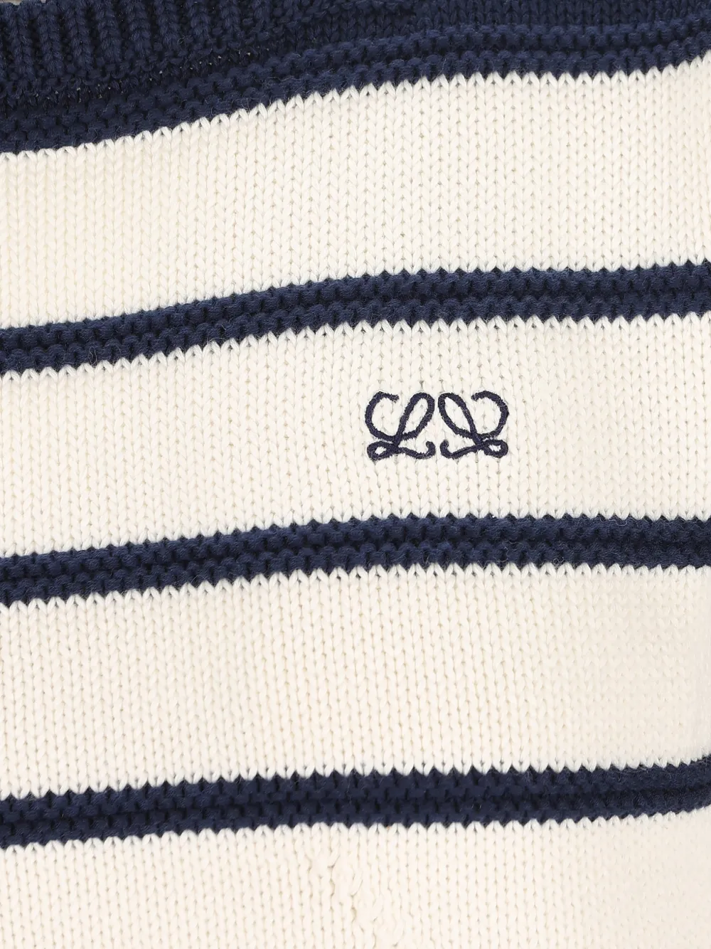  Loewe Striped Anagram-embroidered Sweater - Blanco 