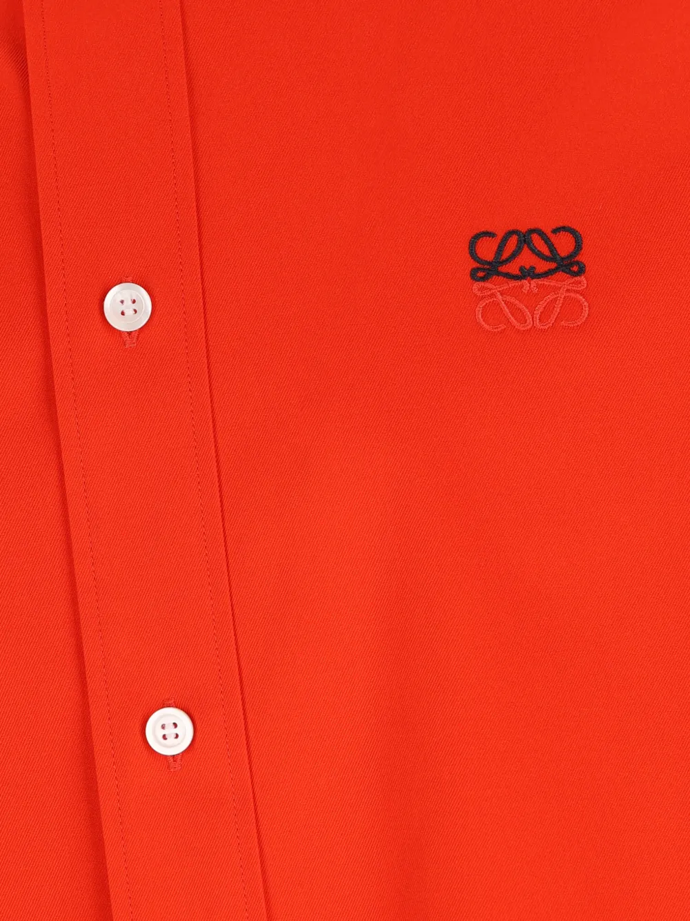  Loewe Logo-embroidered Button-down Shirt - Rojo 