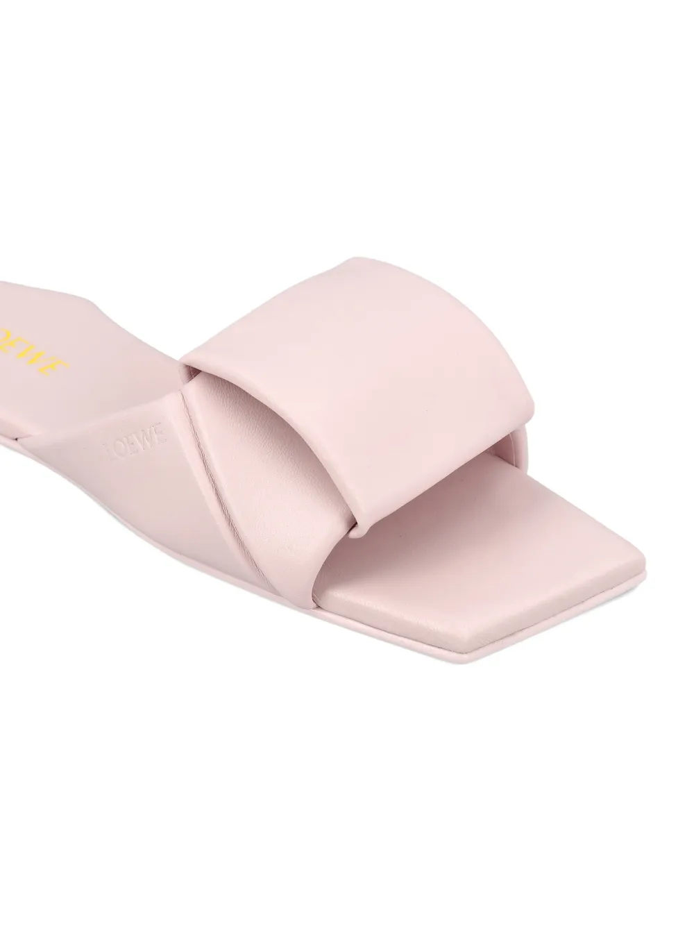 LOEWE Origami padded square-toe slides Roze
