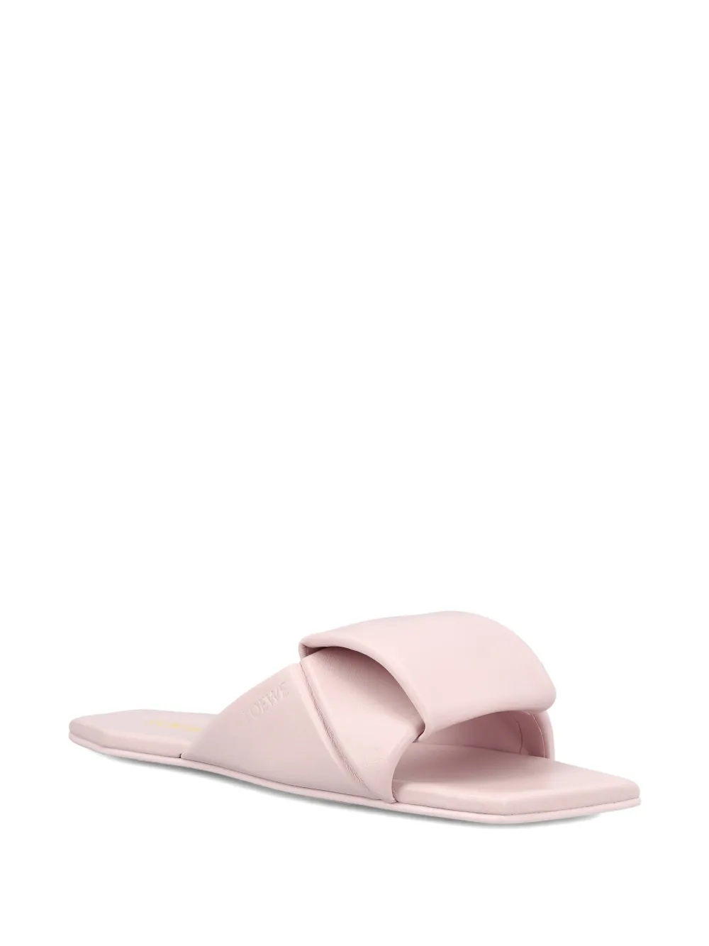LOEWE Origami padded square-toe slides Roze