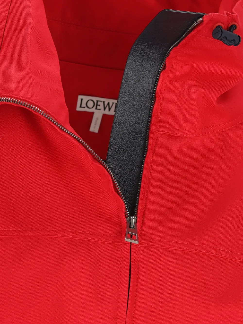 LOEWE Jack met leren afwerking en hoge hals Rood