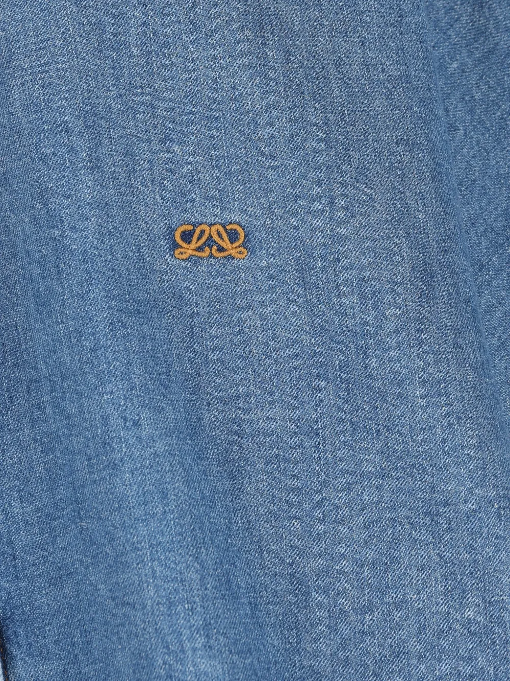 LOEWE Denim overhemd met borduurwerk Blauw