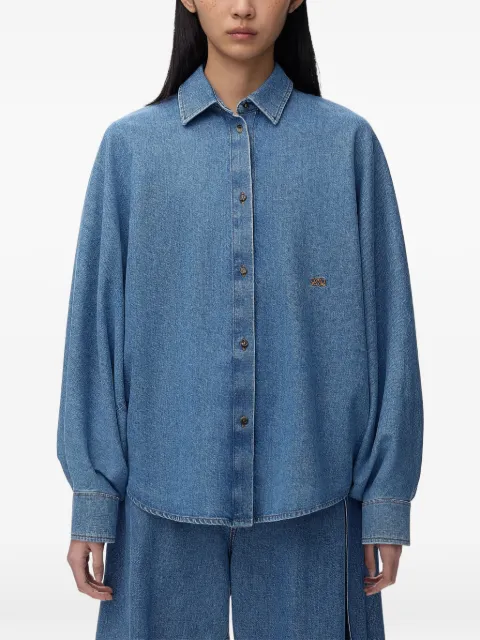 LOEWE Anagram-embroidered denim shirt