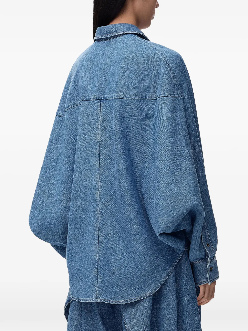 LOEWE Denim overhemd met borduurwerk Blauw