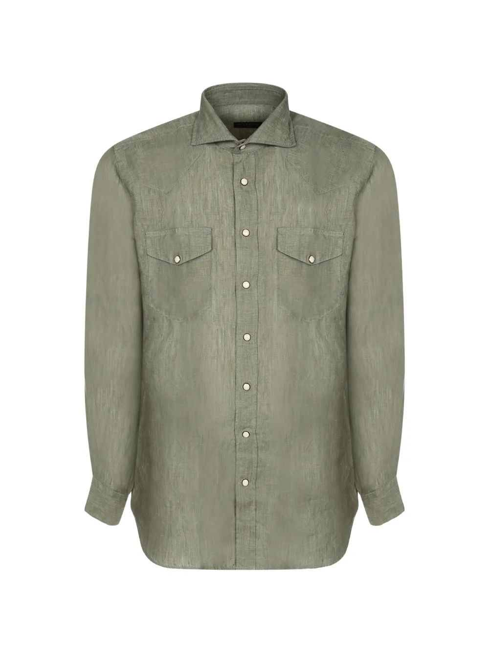Dell'oglio western-yoke press-stud shirt - Verde