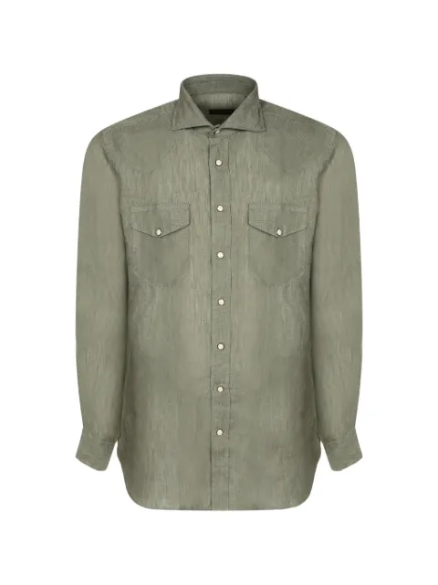 Dell'oglio western-yoke press-stud shirt