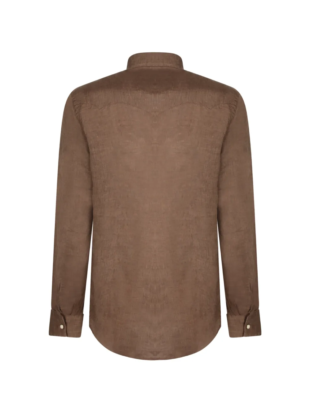 Dell'oglio Button-down overhemd met Western-yoke print Bruin