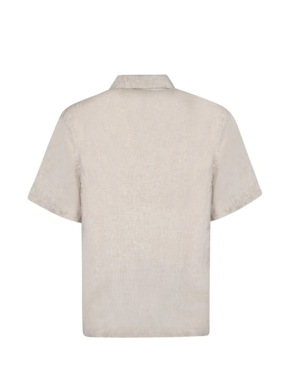Dell'oglio Bowlingshirt met korte mouwen Beige