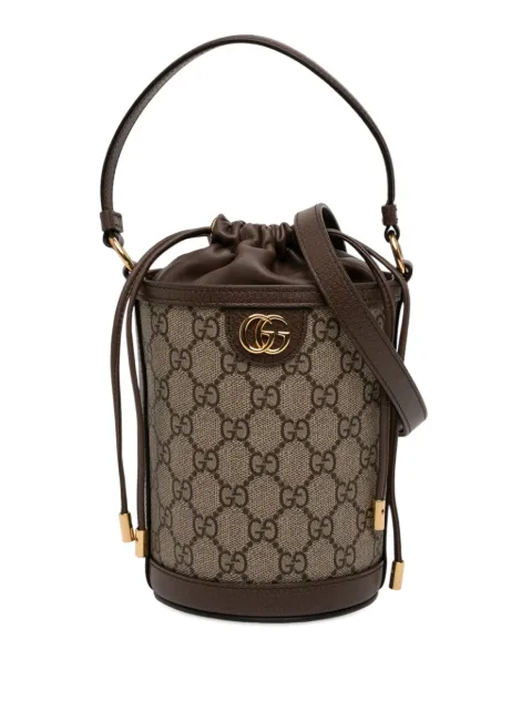 Gucci Pre-Owned 2000-2026 Mini GG Supreme Ophidia bucket bag