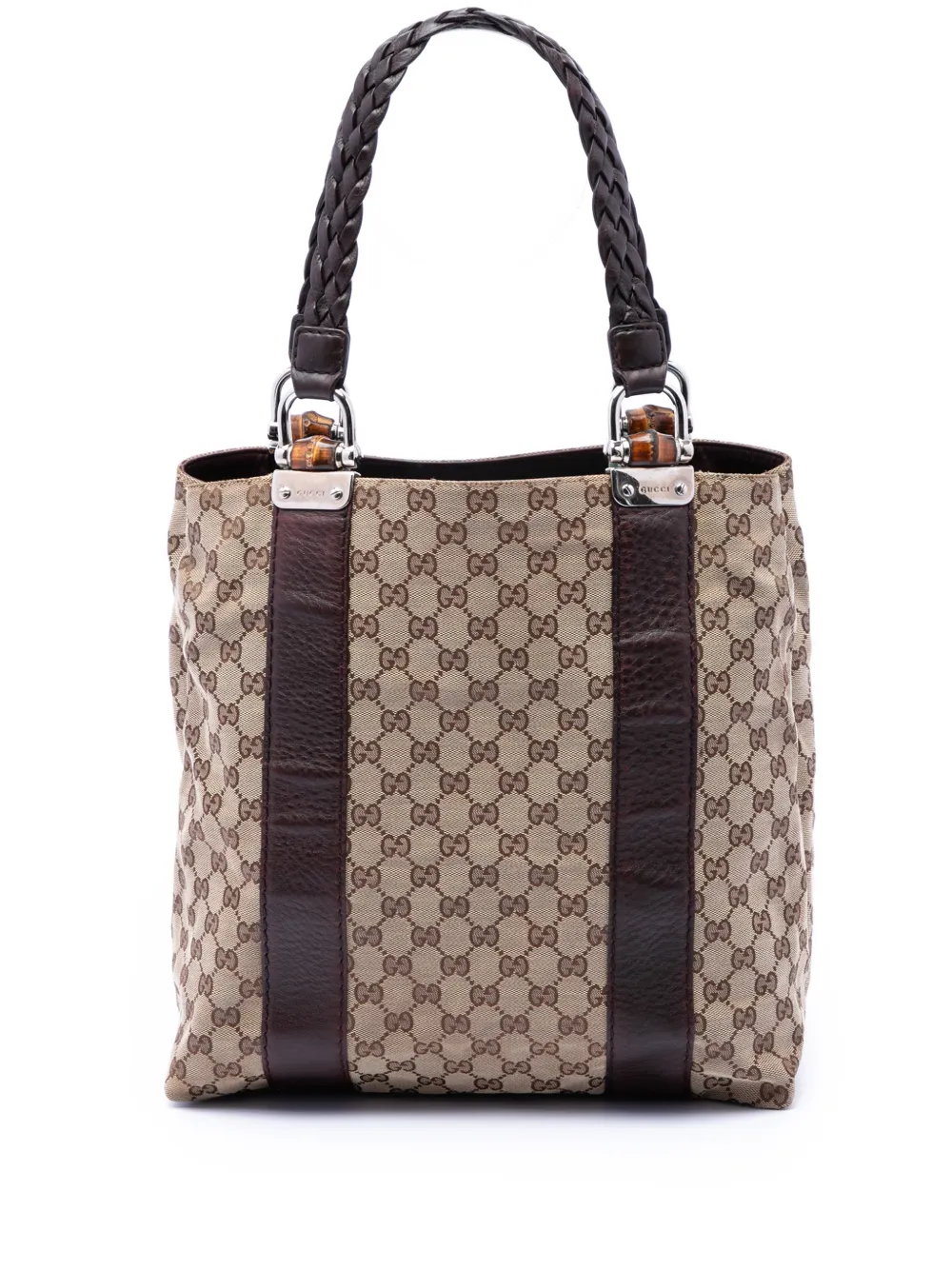 Gucci Pre-Owned 2016-2026 Large GG Canvas Bamboo Libeccio tote bag - Toni neutri