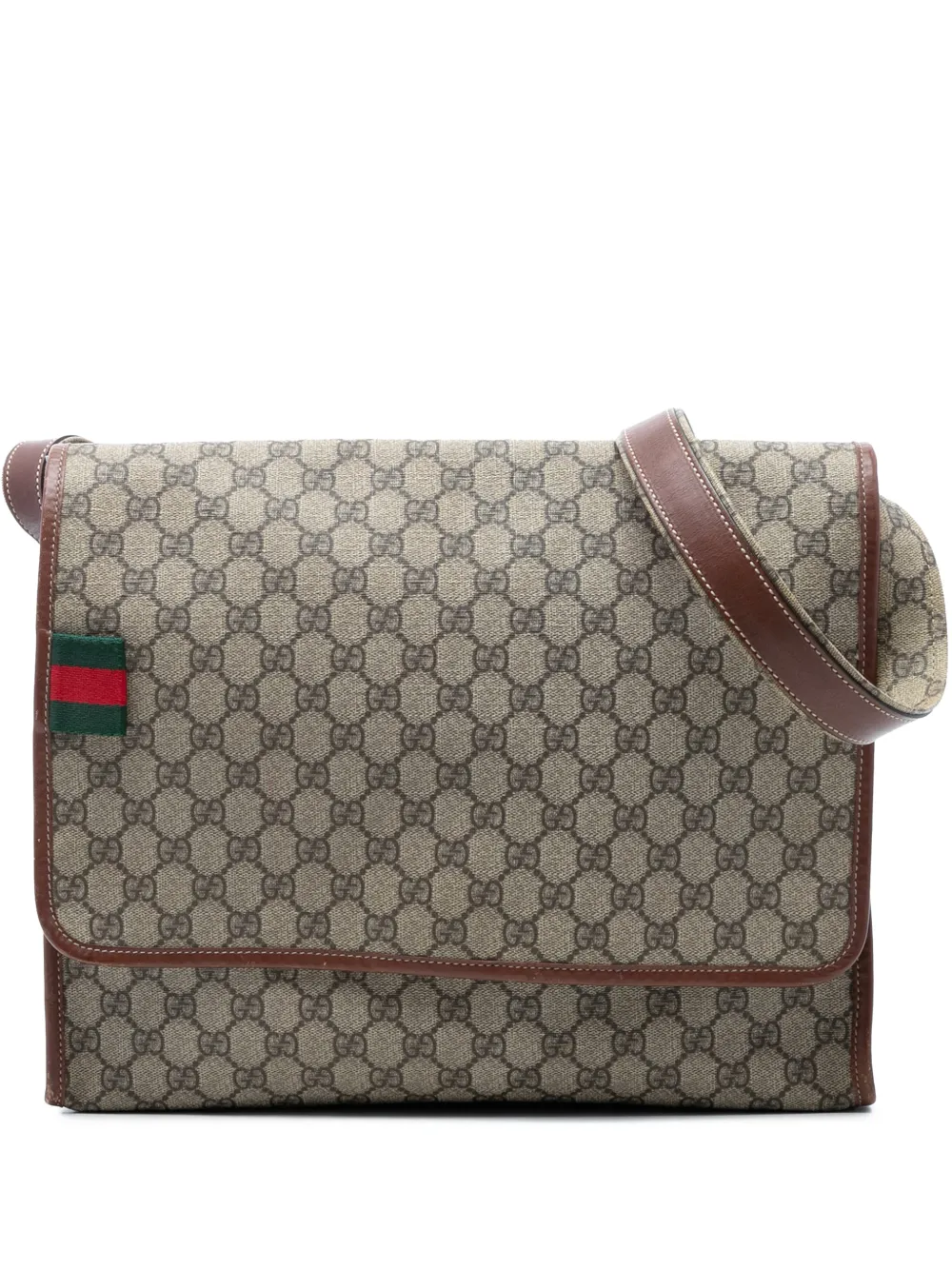 Gucci Pre-Owned 2016-2025 GG Supreme Web Messenger Bag crossbody bag - Toni neutri