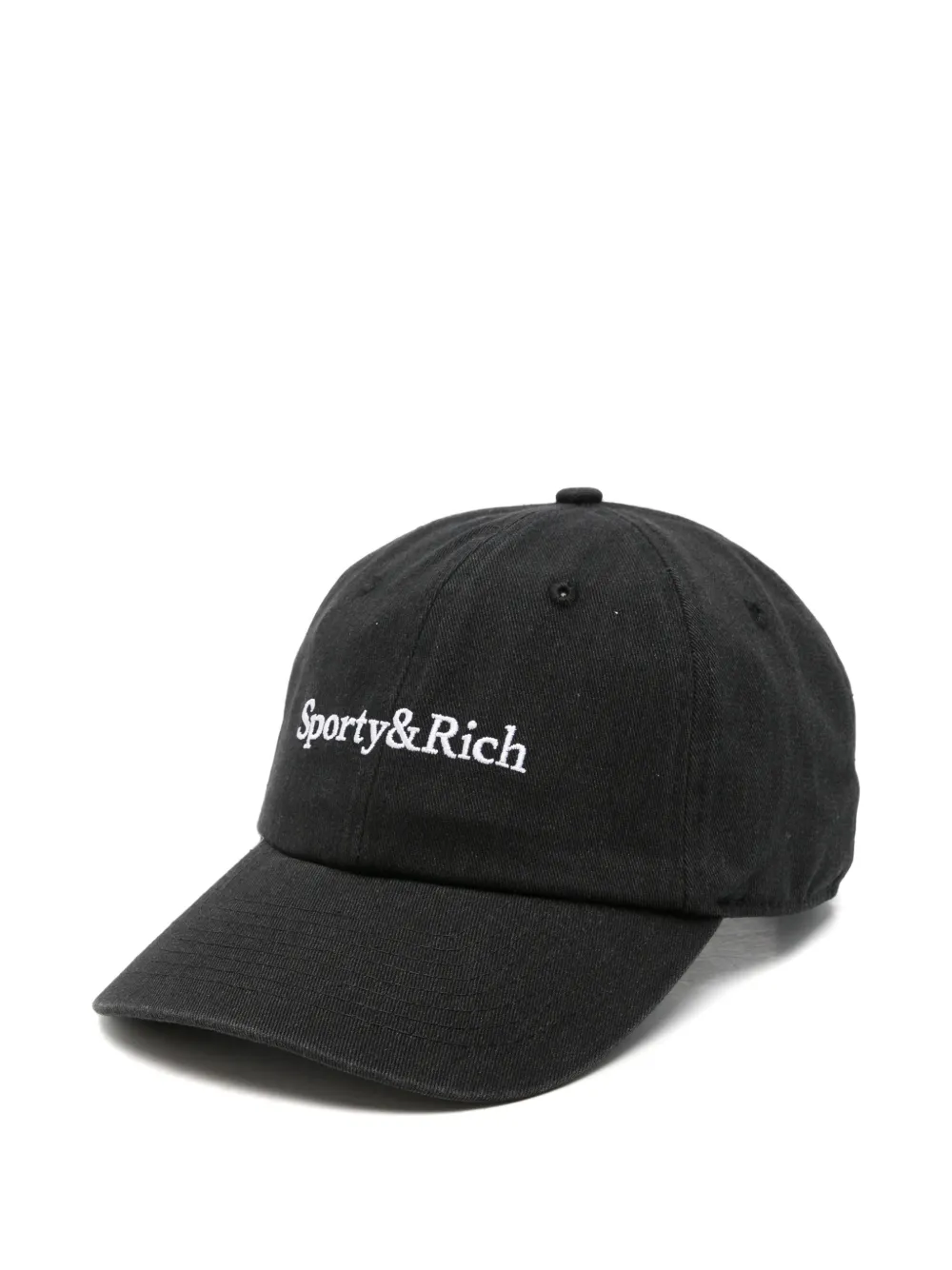 Sporty & Rich Cappello da baseball con logo - Nero