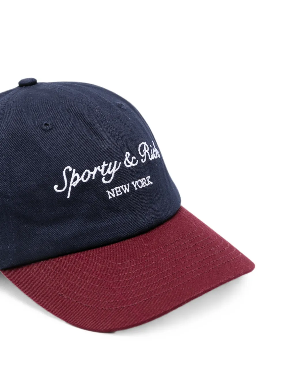 Sporty & Rich Honkbalpet met geborduurd logo Blauw