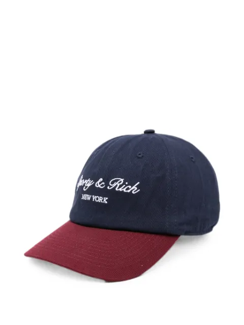 Sporty & Rich logo-embroidered baseball cap