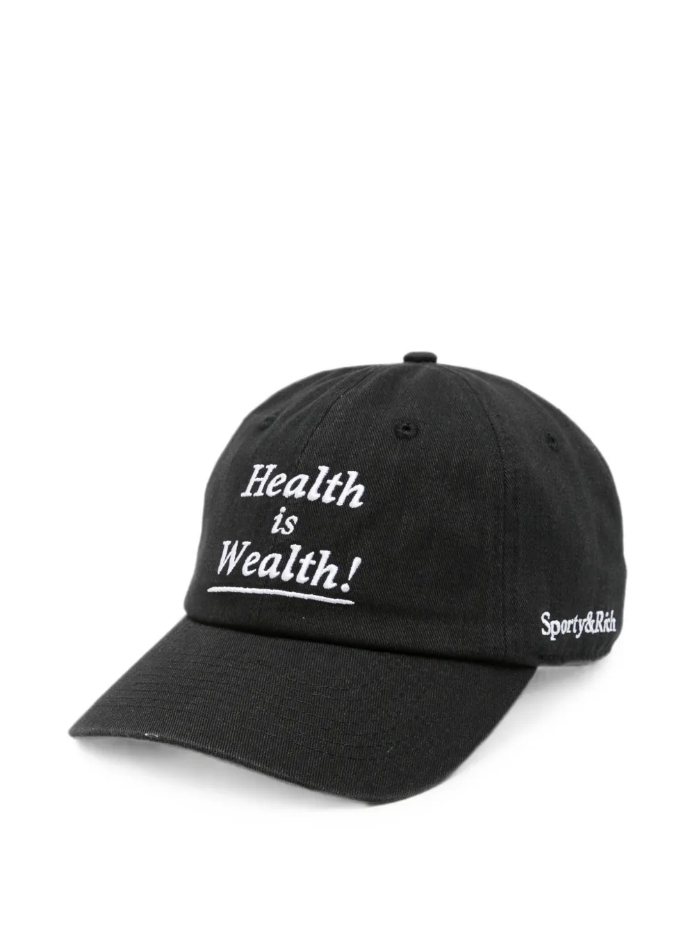 Sporty & Rich Cappello da baseball con logo - Nero