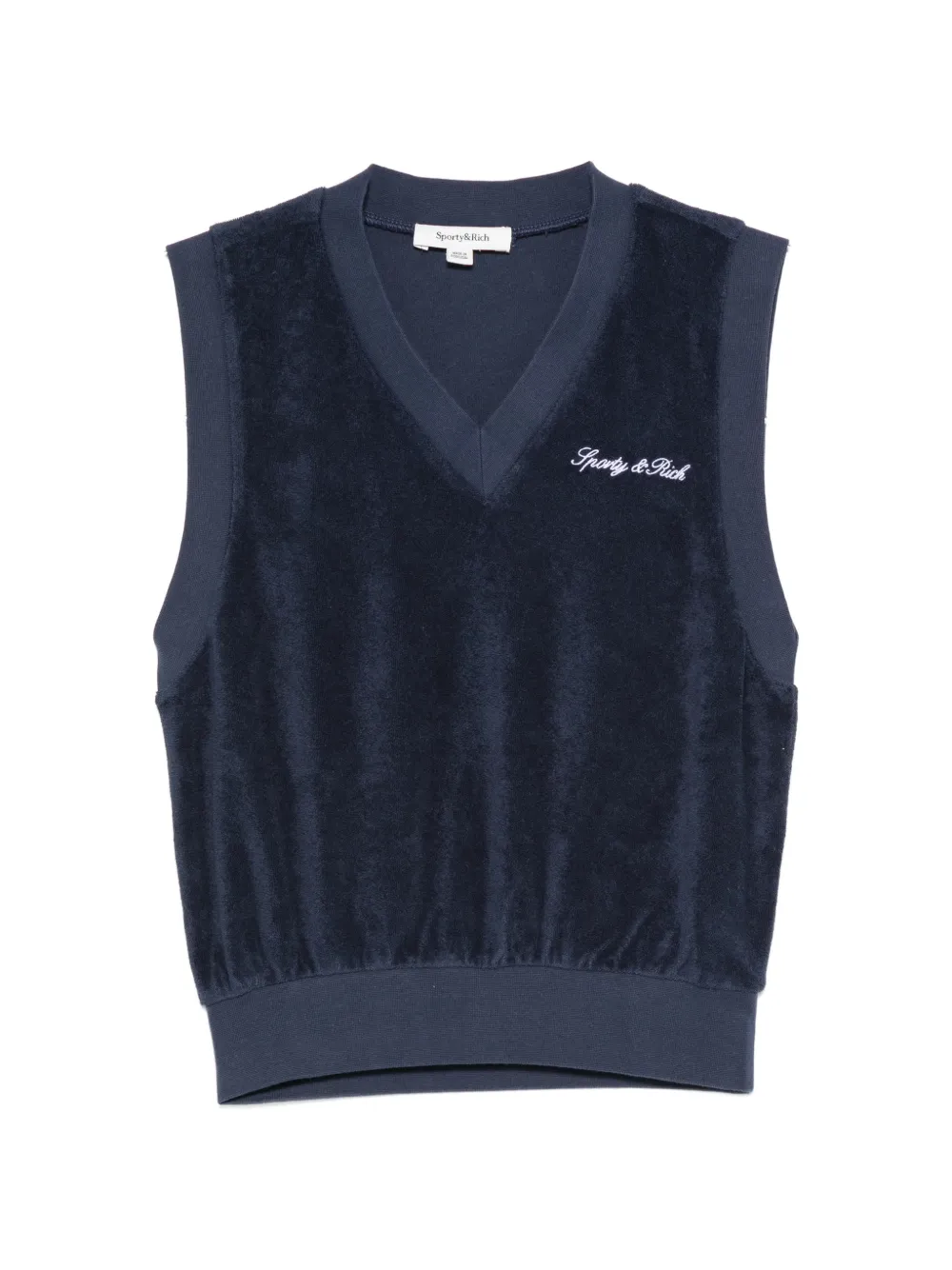 Sporty & Rich Canotta Filippa con ricamo - Blu