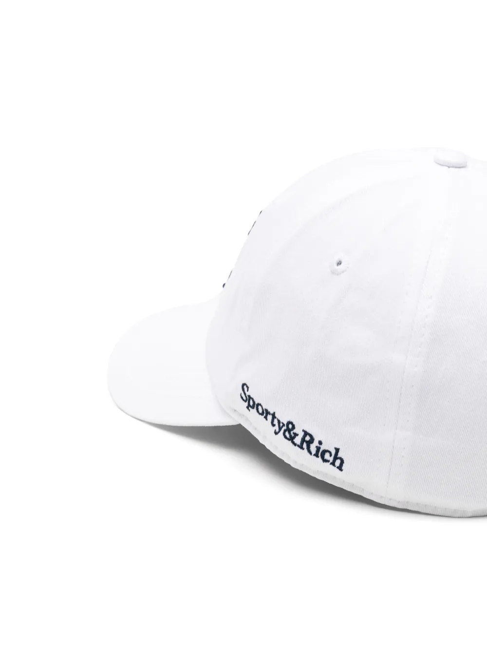 Sporty & Rich Honkbalpet met geborduurd logo Wit