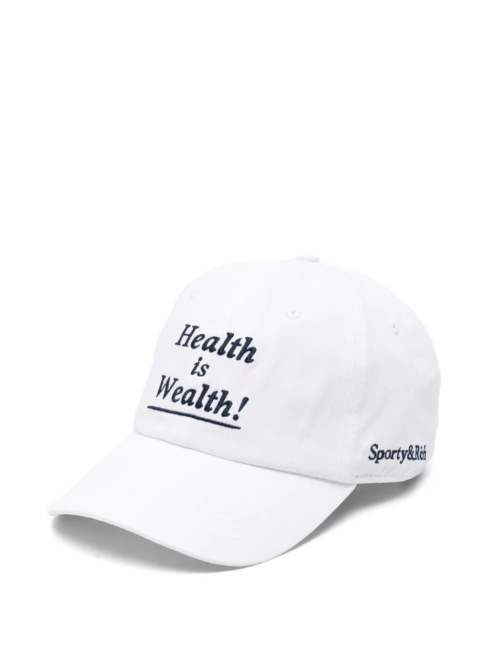 Sporty & Rich Cappello da baseball con logo - Bianco