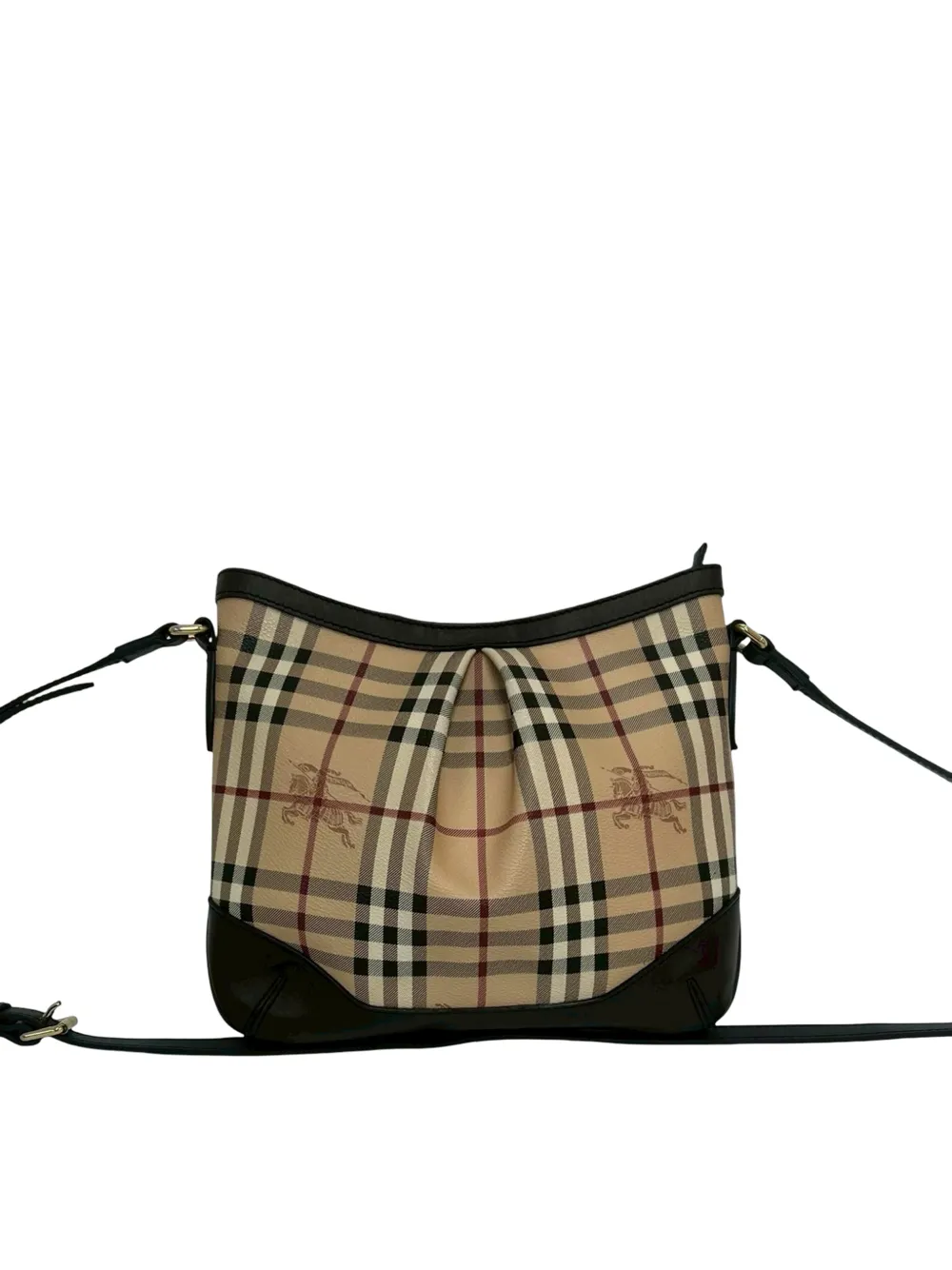 Burberry Pre-Owned 2000-2017 Haymarket Check Coated Canvas Hartham crossbody bag - Neutrals