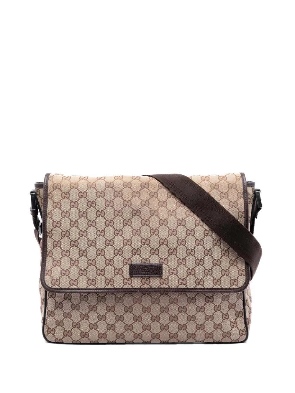 Gucci Pre-Owned 2016-2026 GG Canvas Flap Messenger Bag crossbody bag - Neutrals