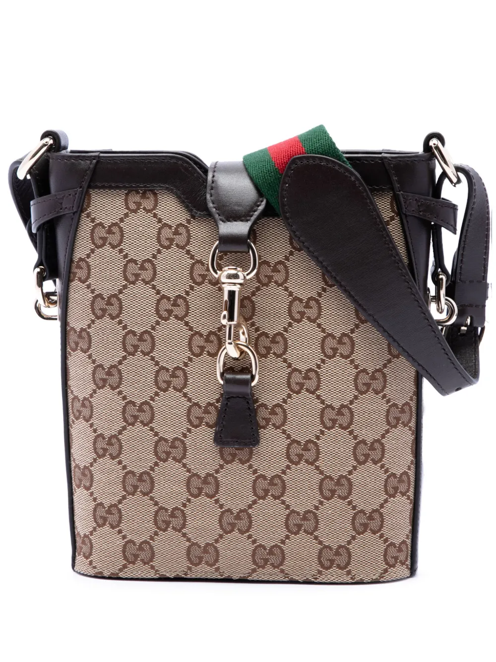 Gucci Pre-Owned 2016-2026 Mini GG Canvas Web bucket bag - Toni neutri