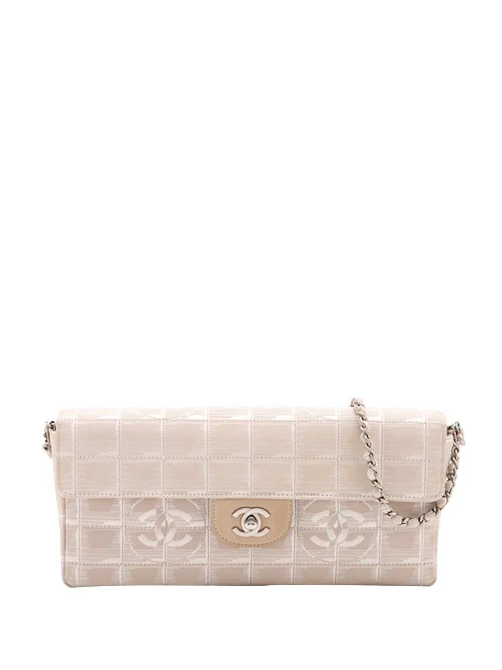 CHANEL Pre-Owned 2000-2002 New Travel Line Nylon East West Flap shoulder bag - Neutrals