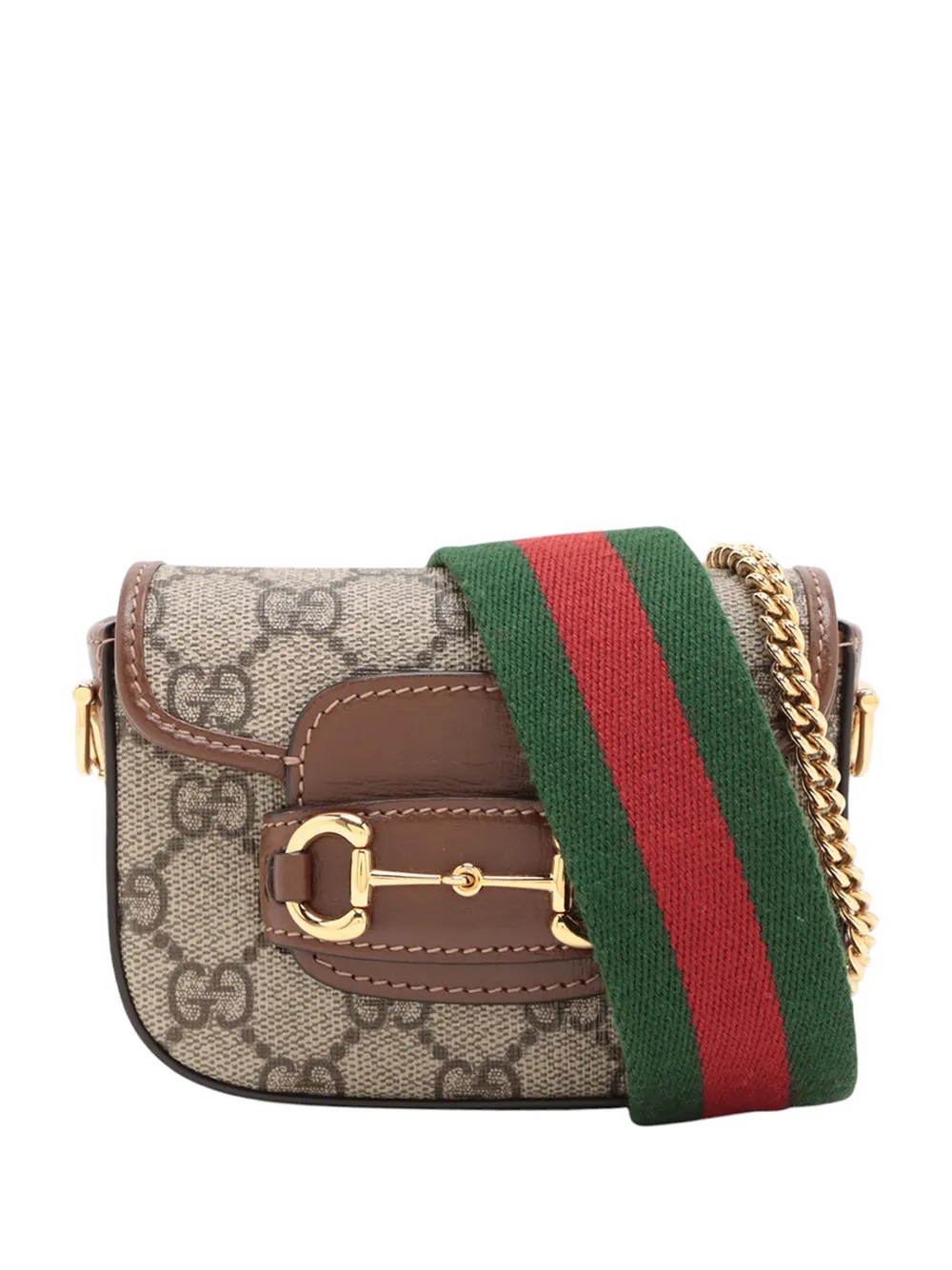 Gucci Pre-Owned 2000-2015 Mini GG Supreme Web Horsebit 1955 satchel - Neutrals