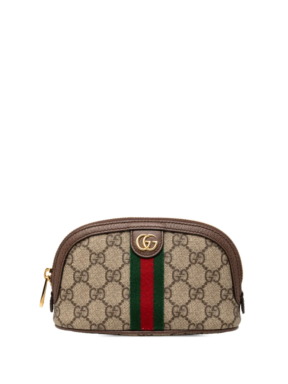Gucci Pre-Owned 2016-2026 Medium GG Supreme Web Ophidia Cosmetic Case pouch - Neutrals