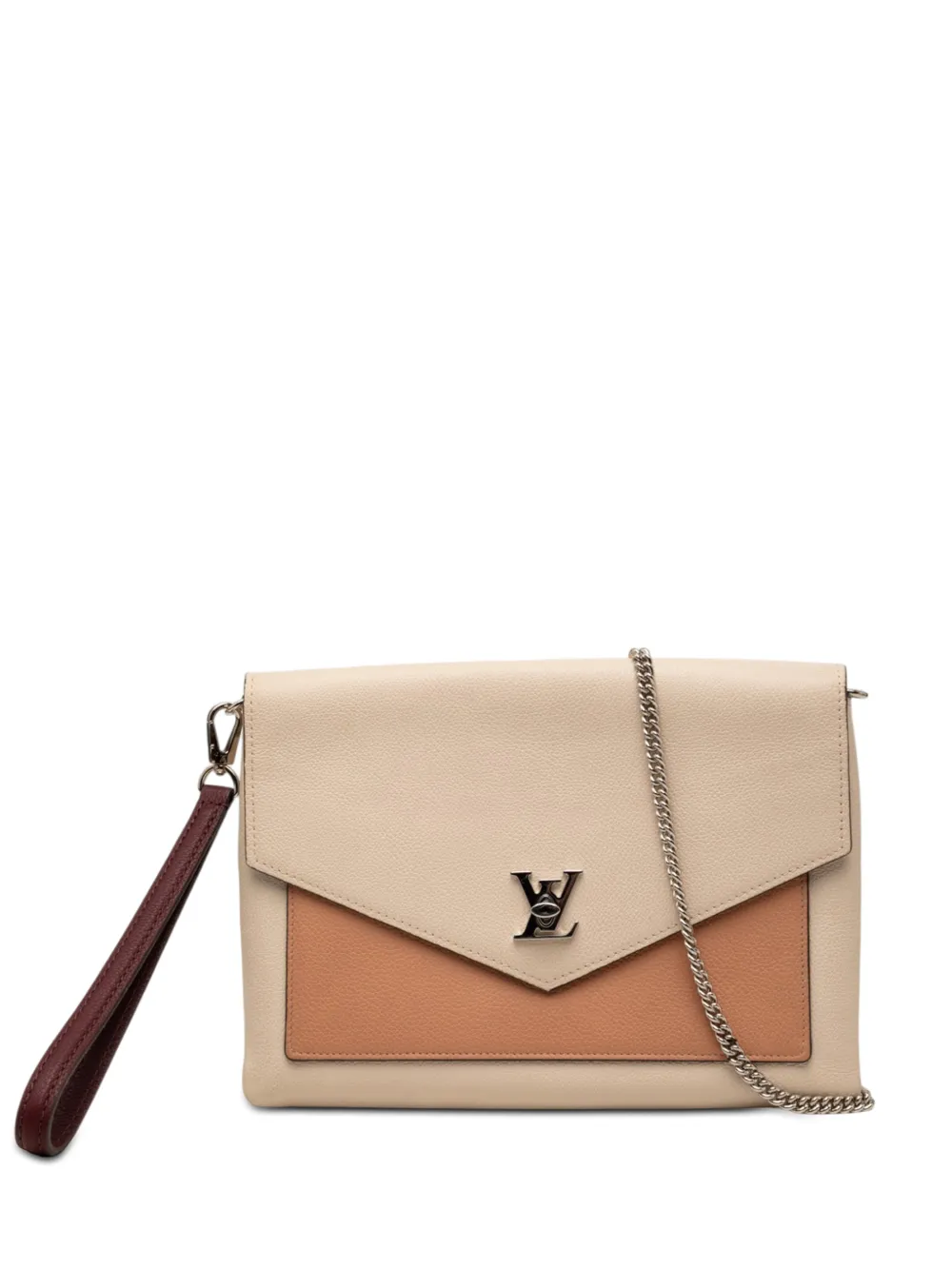 Louis Vuitton Pre-Owned 2019 Bicolor Leather MyLockMe Chain Pochette crossbody bag - Nude