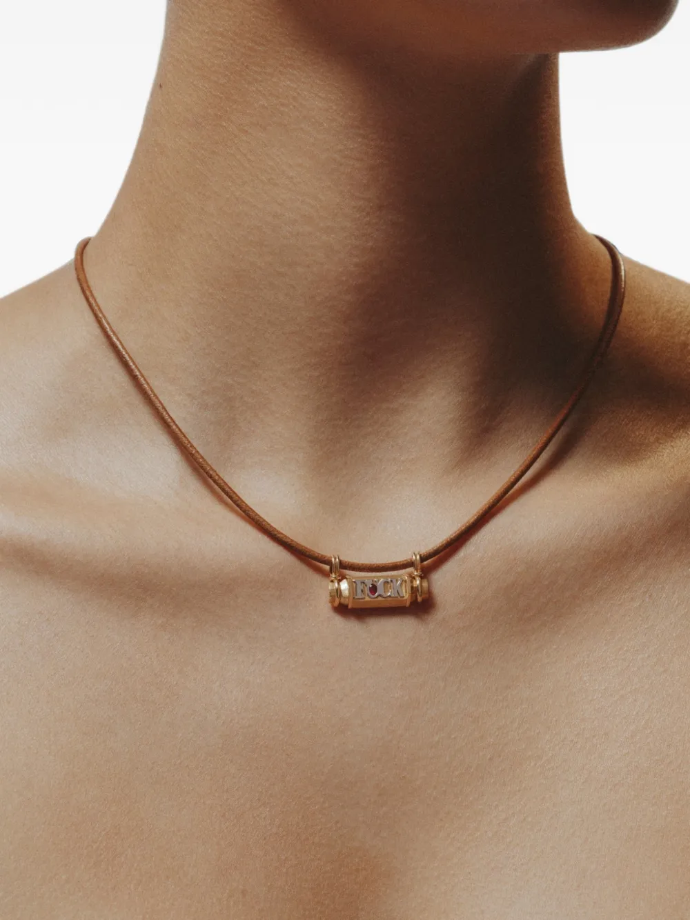 Marie Lichtenberg Smash locket ruby necklace - Oro