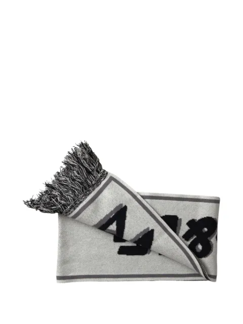 Dolce & Gabbana écharpe frangée à logo intarsia